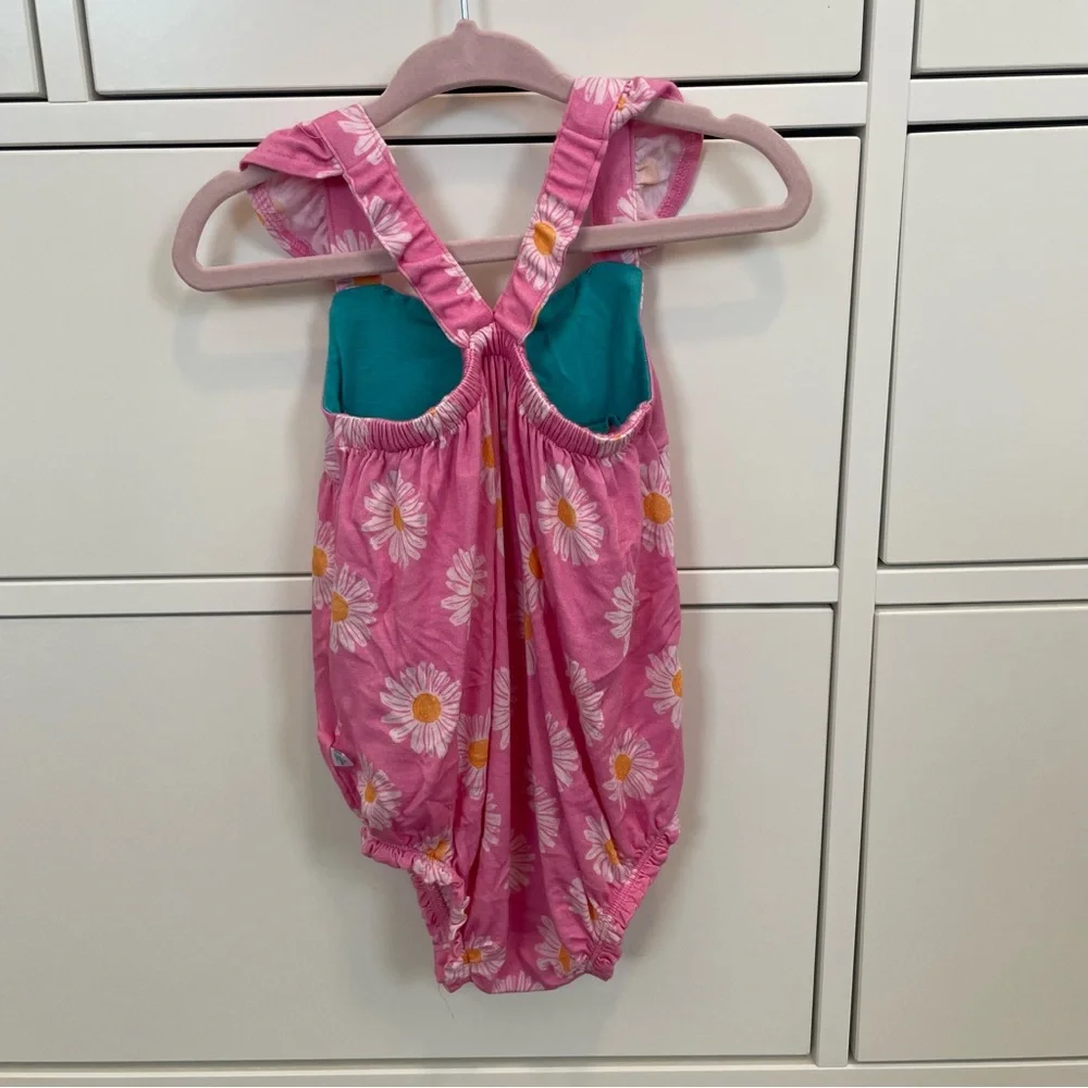 Posh Peanut Pink Floral Romper 12-18mo VGUC
